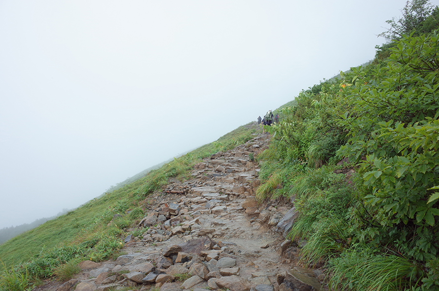 唐松岳の登山道