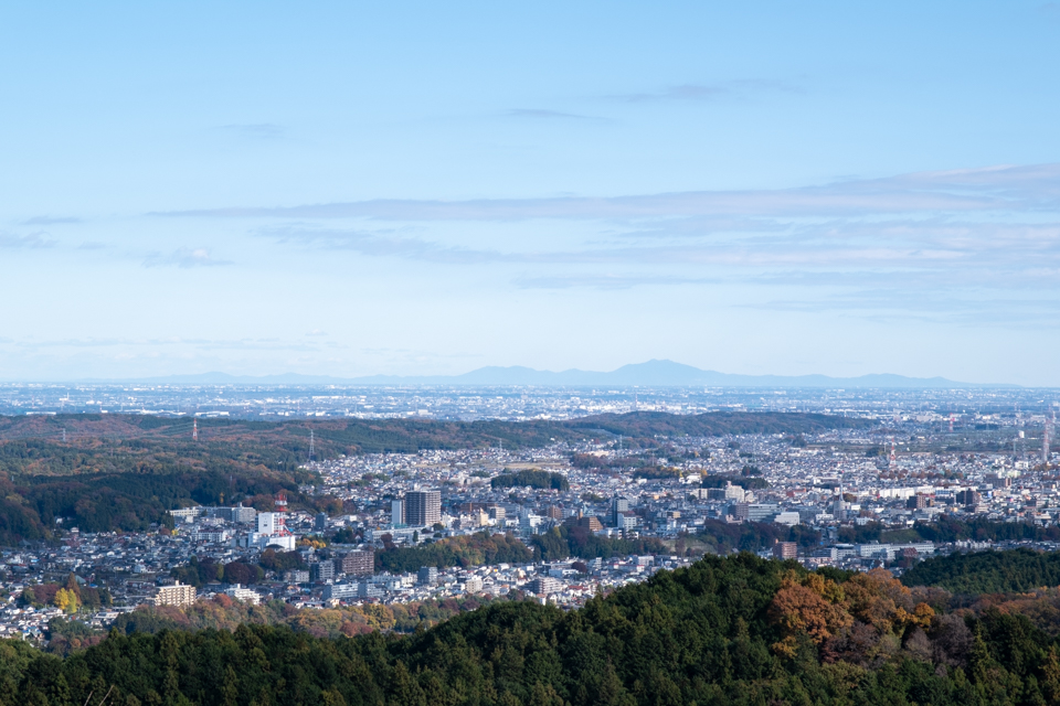 赤ぼっこから筑波山方面の眺め