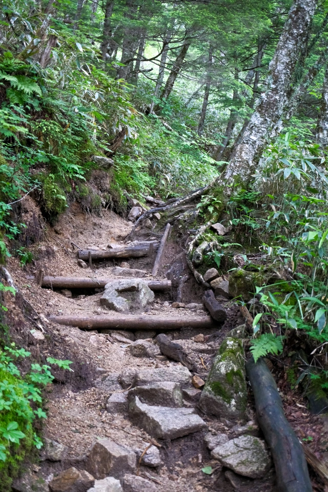 燕岳の登山道